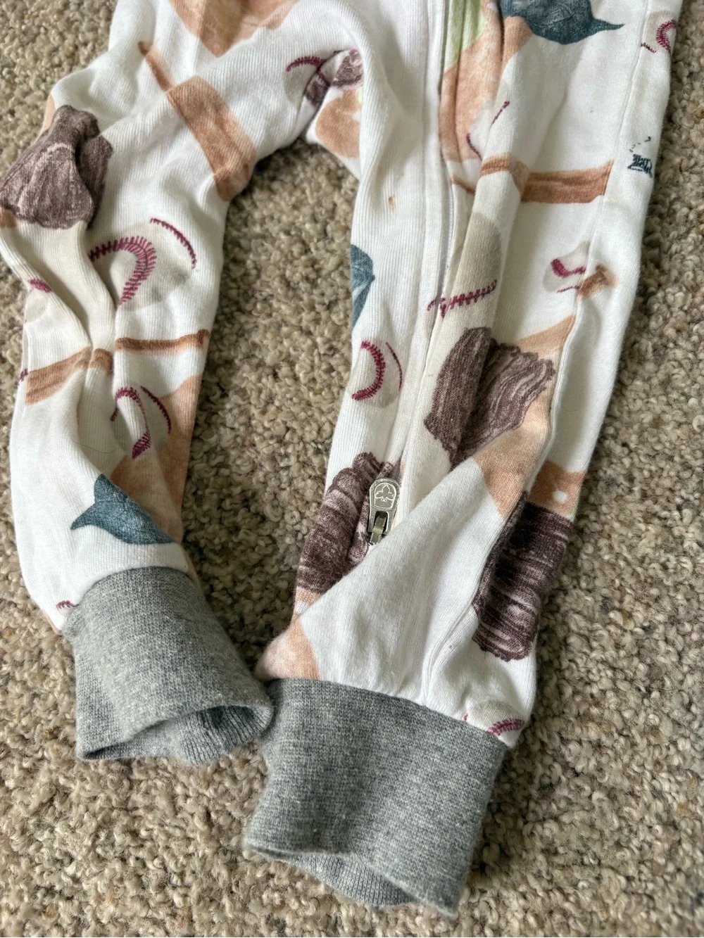 Burt’s Bees Baby Set Of 3 Pajamas 18 Months Zipper Boats Juice Box Baseball